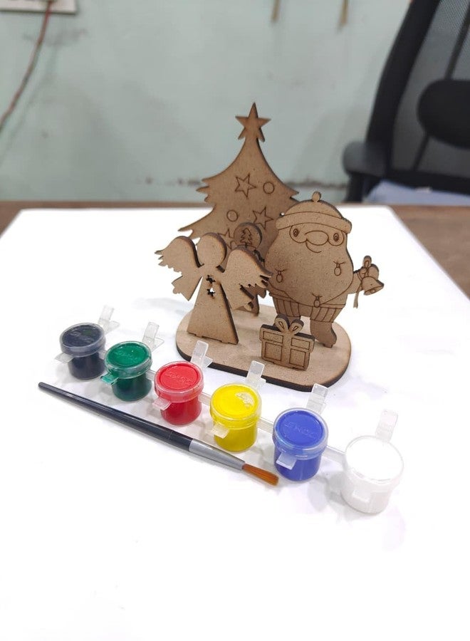 GreyArt DIY Christmas Wooden Painting Set for Kids - Easy to Assemble Christmas Craft Kit| Includes Paints & Brush | Holiday Art & Decoration Activity for Kids (Style-5) - Image 3